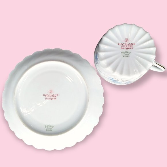 Haviland Limoges Dining Haviland Limoges Teacup Saucer Set Bergere